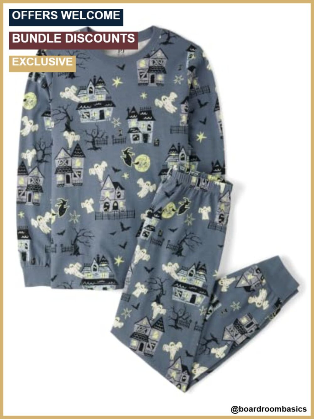 Family Matching Halloween Pajama Set Cotton Glow-in-the-Dark